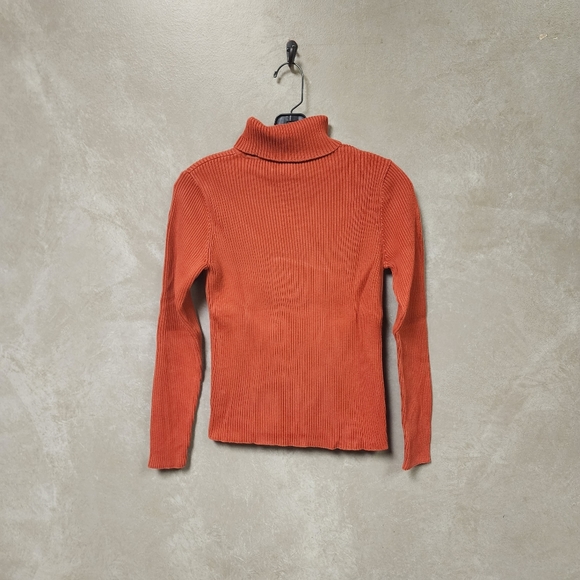 Lauren Ralph Lauren Orange Turtleneck with LRL Embroidered on Neckline Size S - Picture 4 of 6